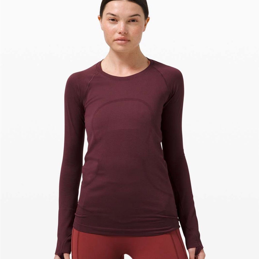 Lululemon Lululemon Swiftly Tech Long Sleeve 2.0 Cassis Burgundy Merlot 12